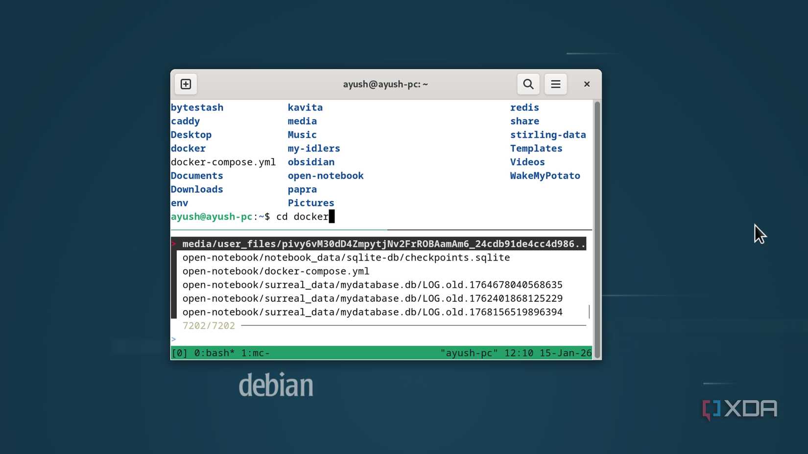 Ejecutar diferentes comandos a través de paneles Tmux