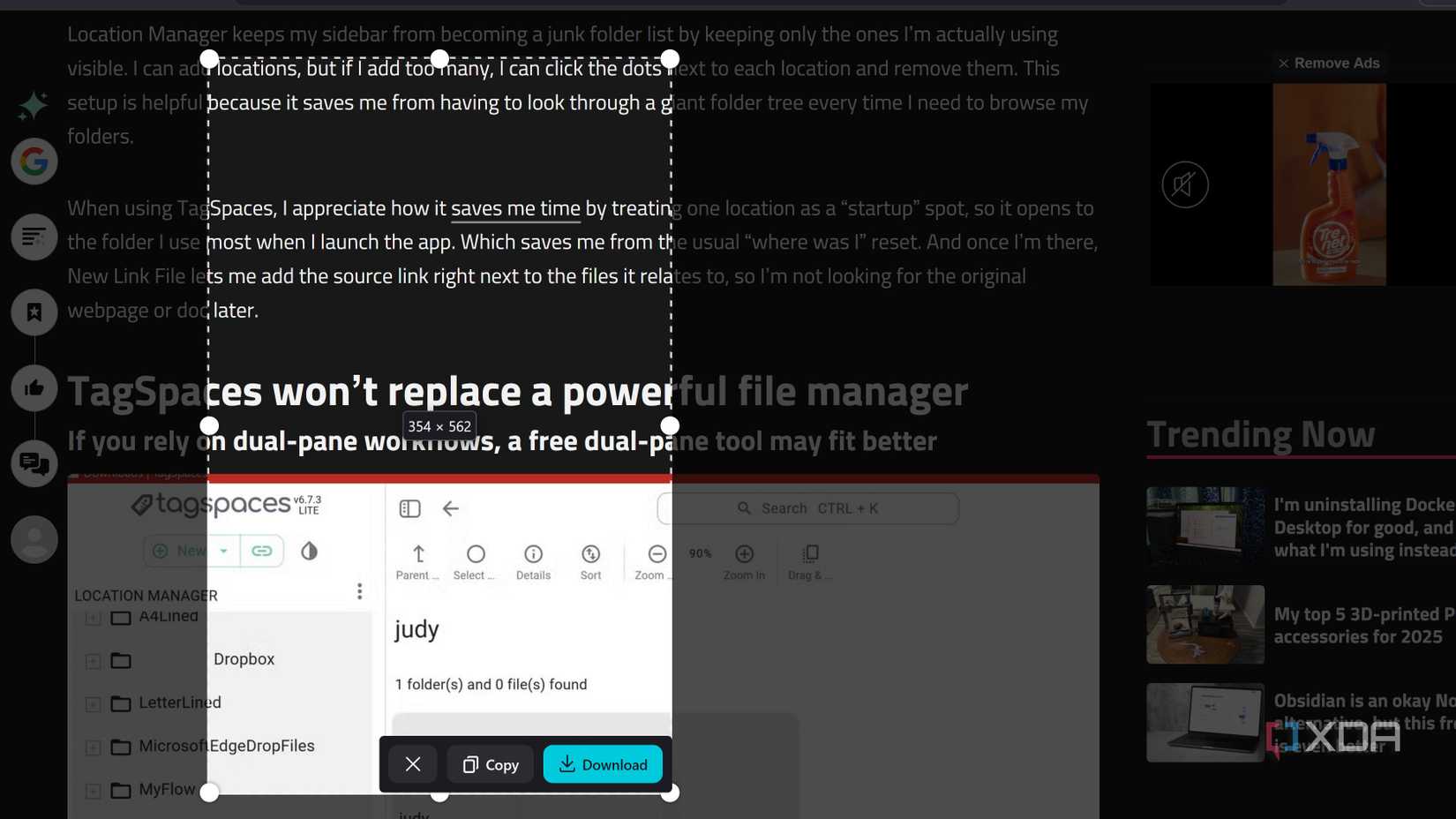 Firefox screenshot free style