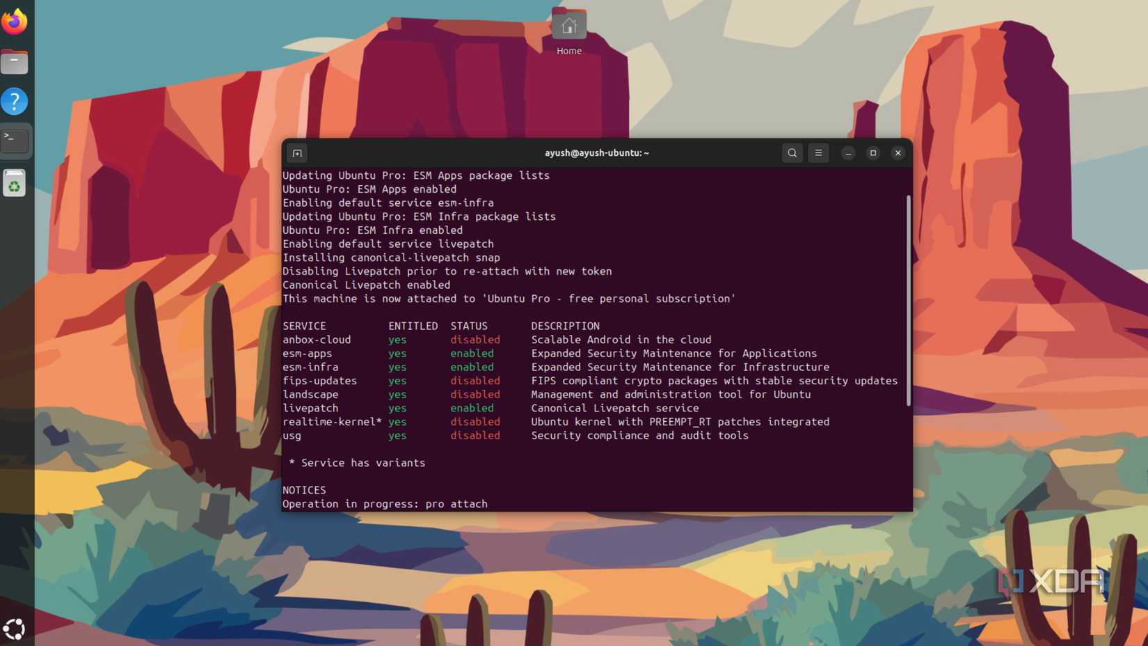 Enabling Ubuntu Pro on a VM