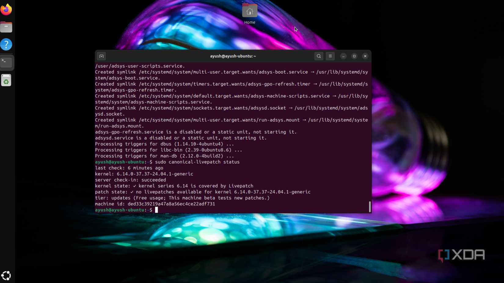 Checking Live patch status on Ubuntu Pro