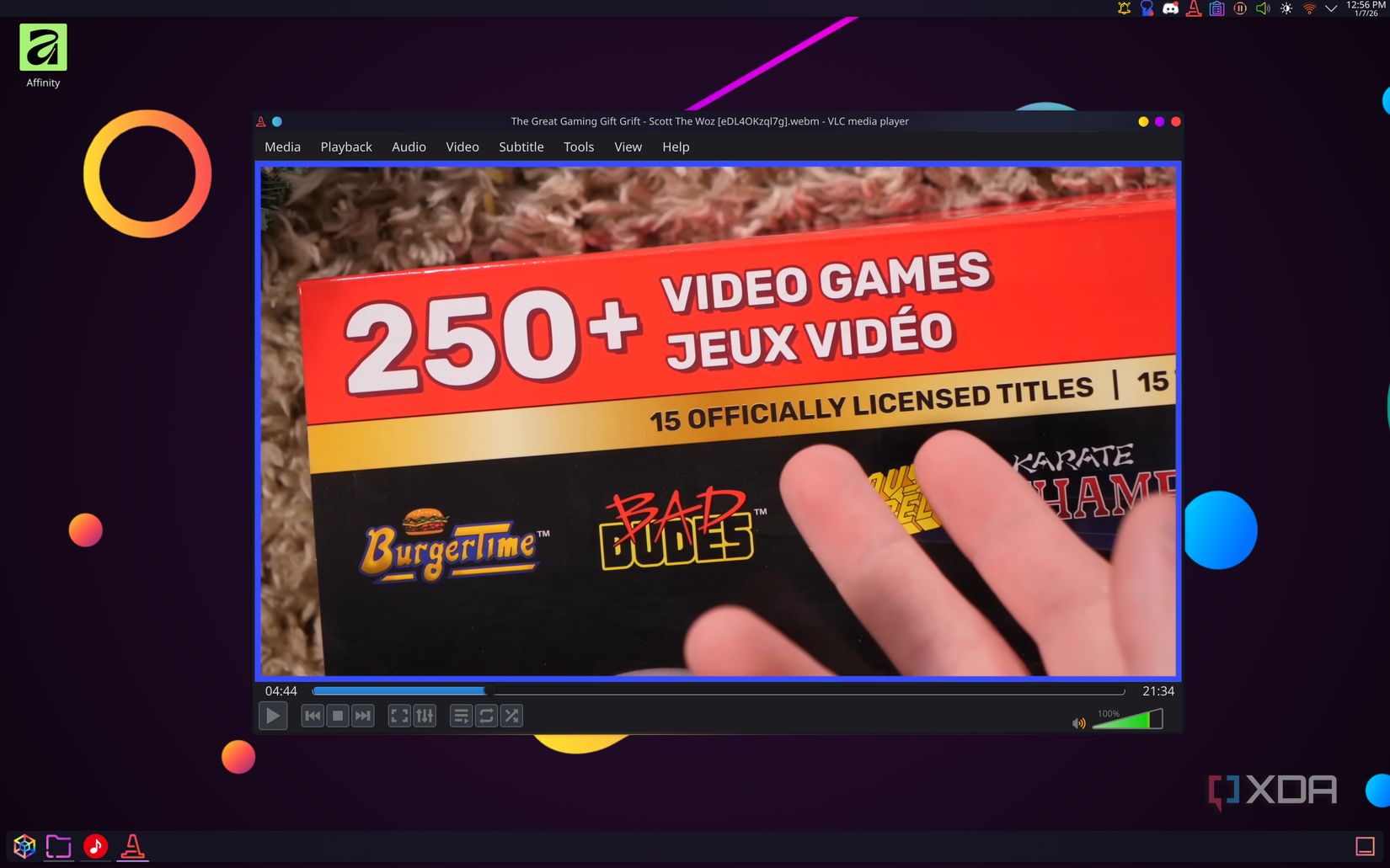 VLC মিডিয়া প্লেয়ারের স্ক্রিনশট কেডিই প্লাজমাতে একটি ভিডিও ফাইল চালাচ্ছে