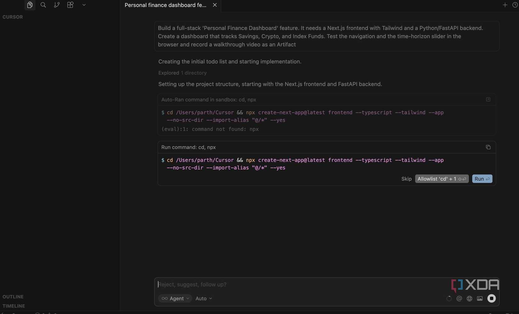 Chat windows in Cursor