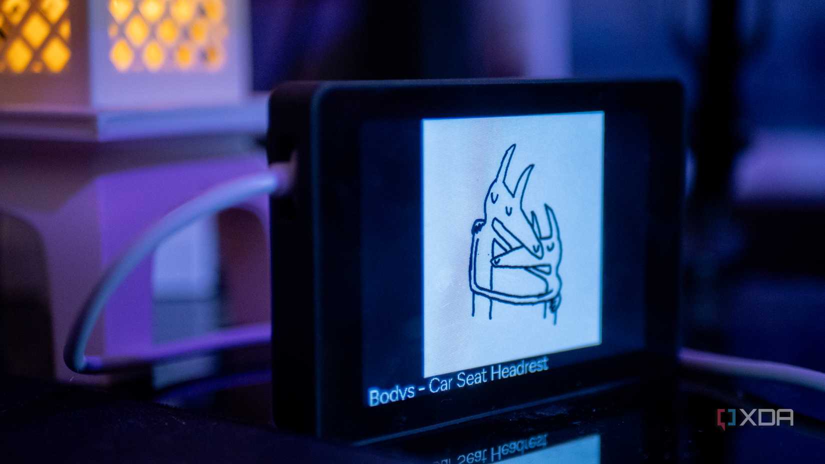 WT32 SC01 Plus 3D printed case standing upright