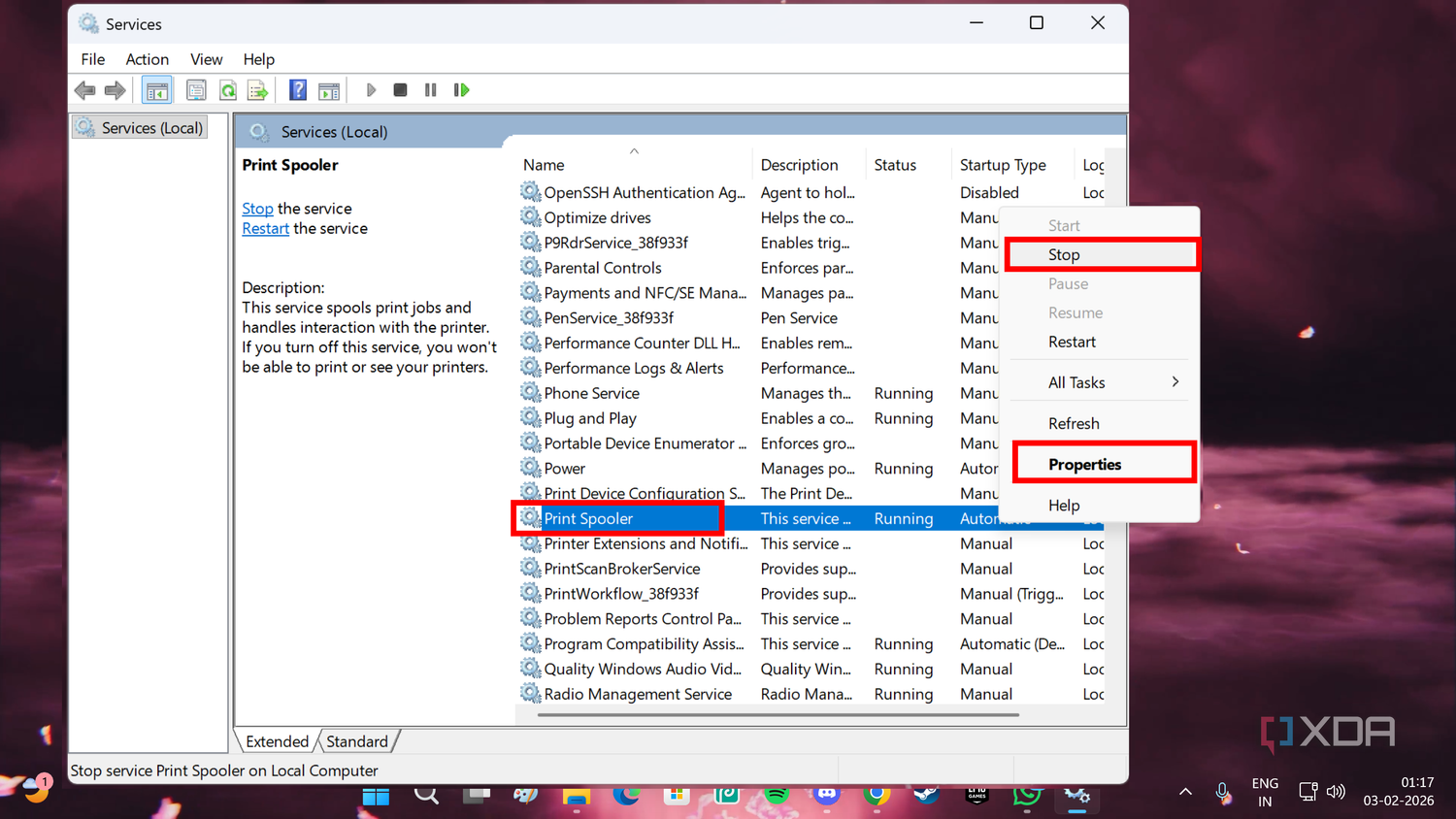 Windows Printing Menu I disabled these 5 Windows 11 background services and saw zero downsides
