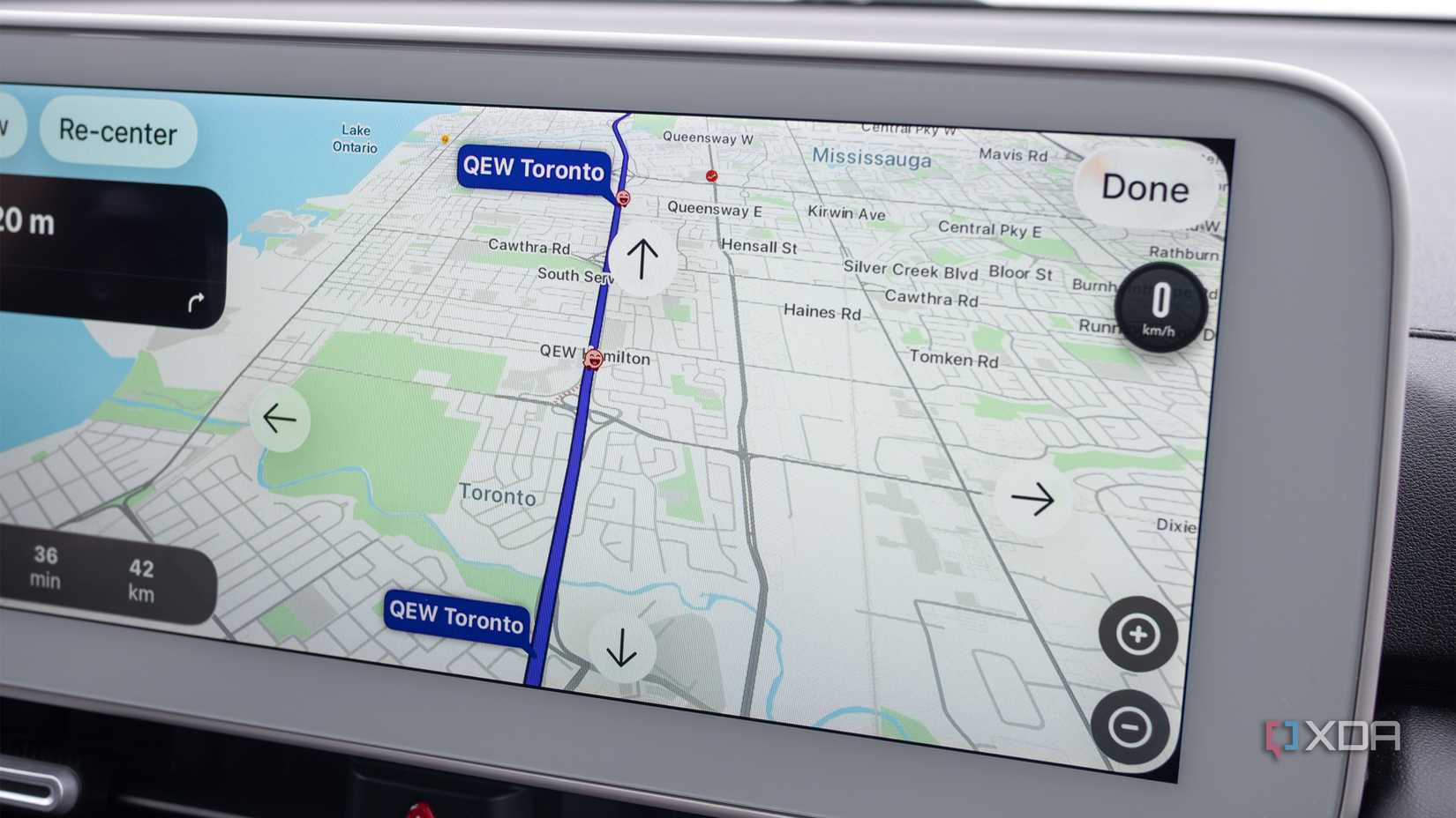 Waze running on CarPlay