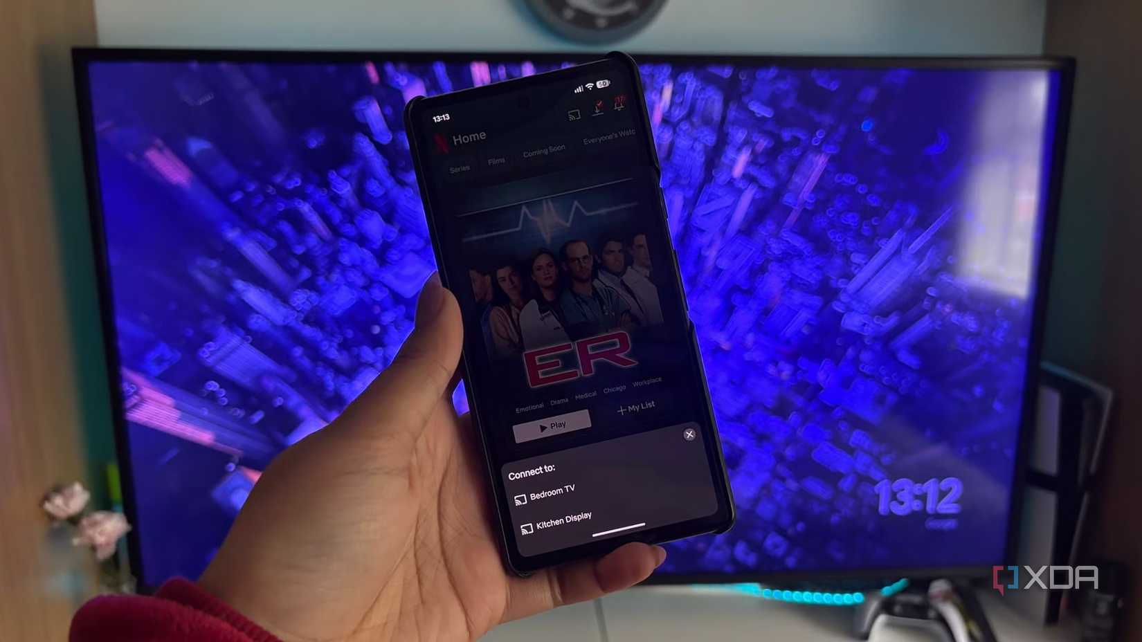 Chromecast in use on a phone