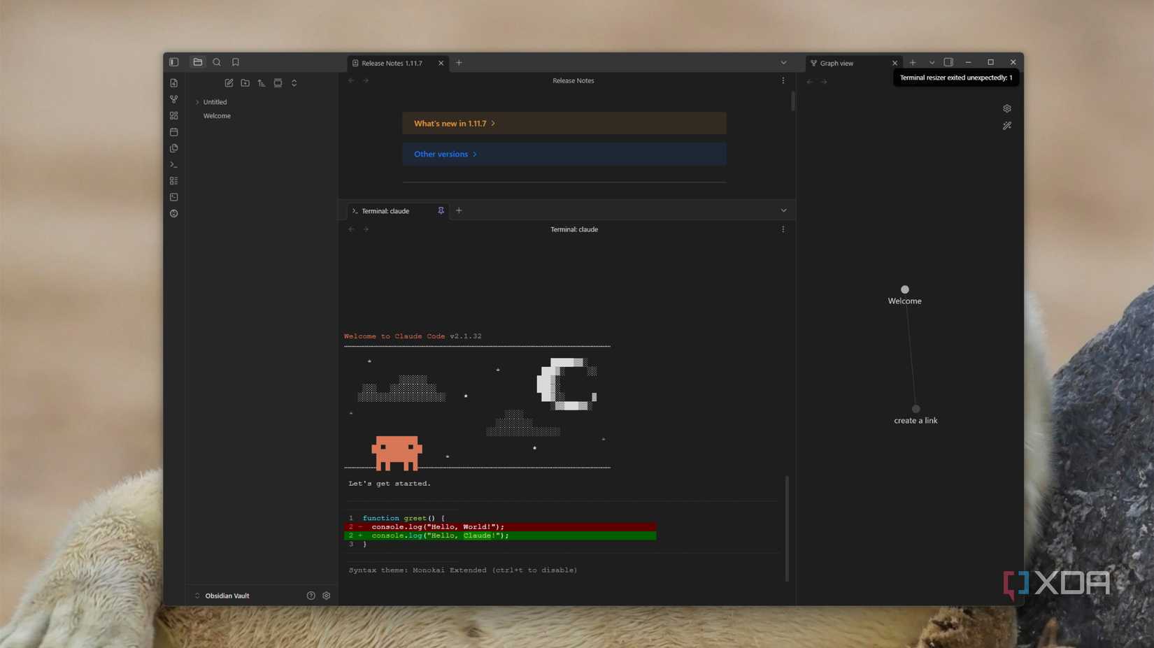claude code inside obsidian
