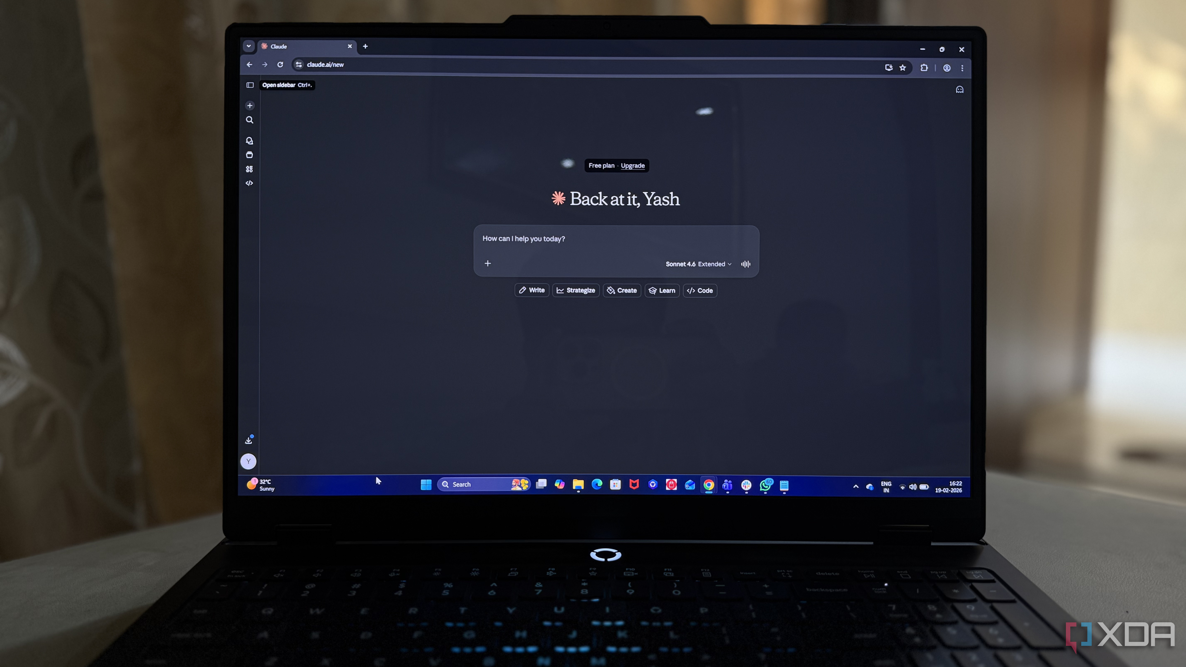 A picture of Claude demonstrating his Code skills