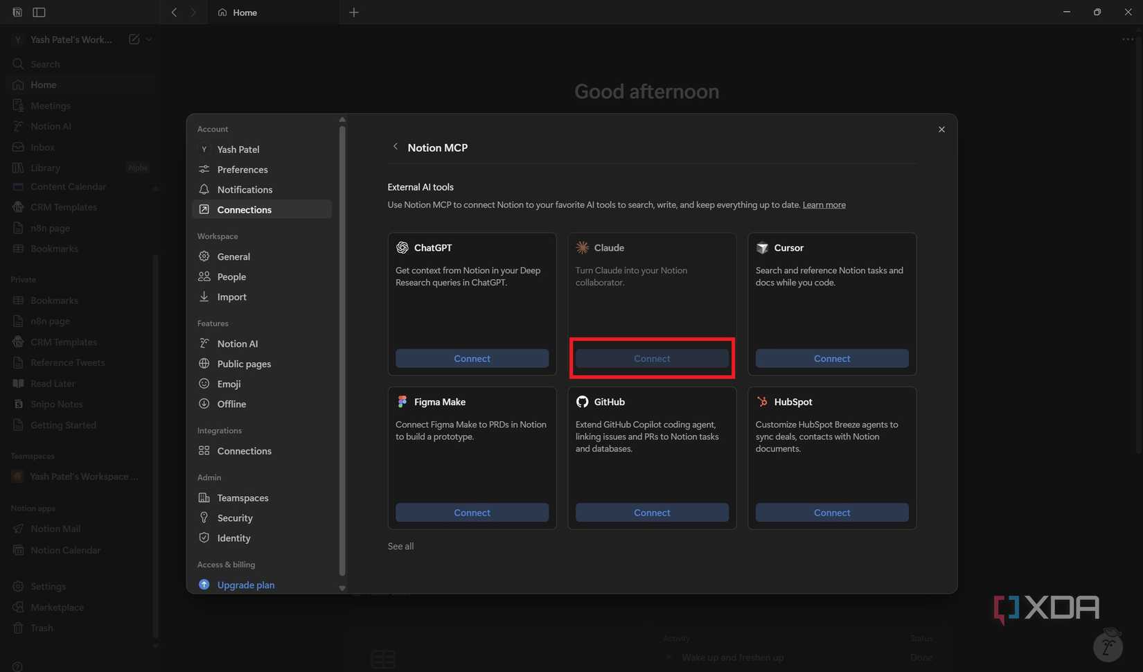 Conexión de Claude Notion de Notion 03