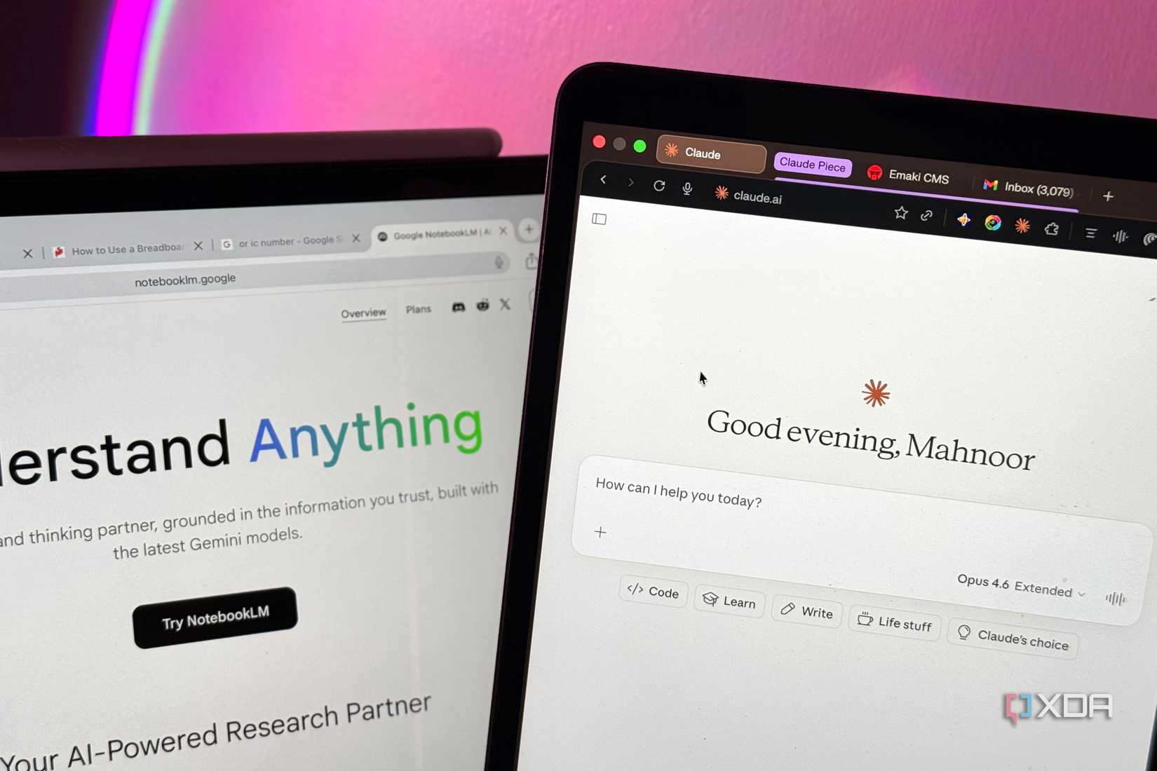 Claude en MacBook y NotebookLM en iPad