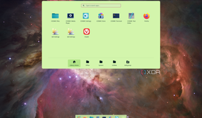 Screenshot of the application launcher in COSMID desktop