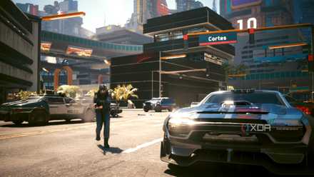 Cyberpunk 2077 at 240p upscaled to 1440p.