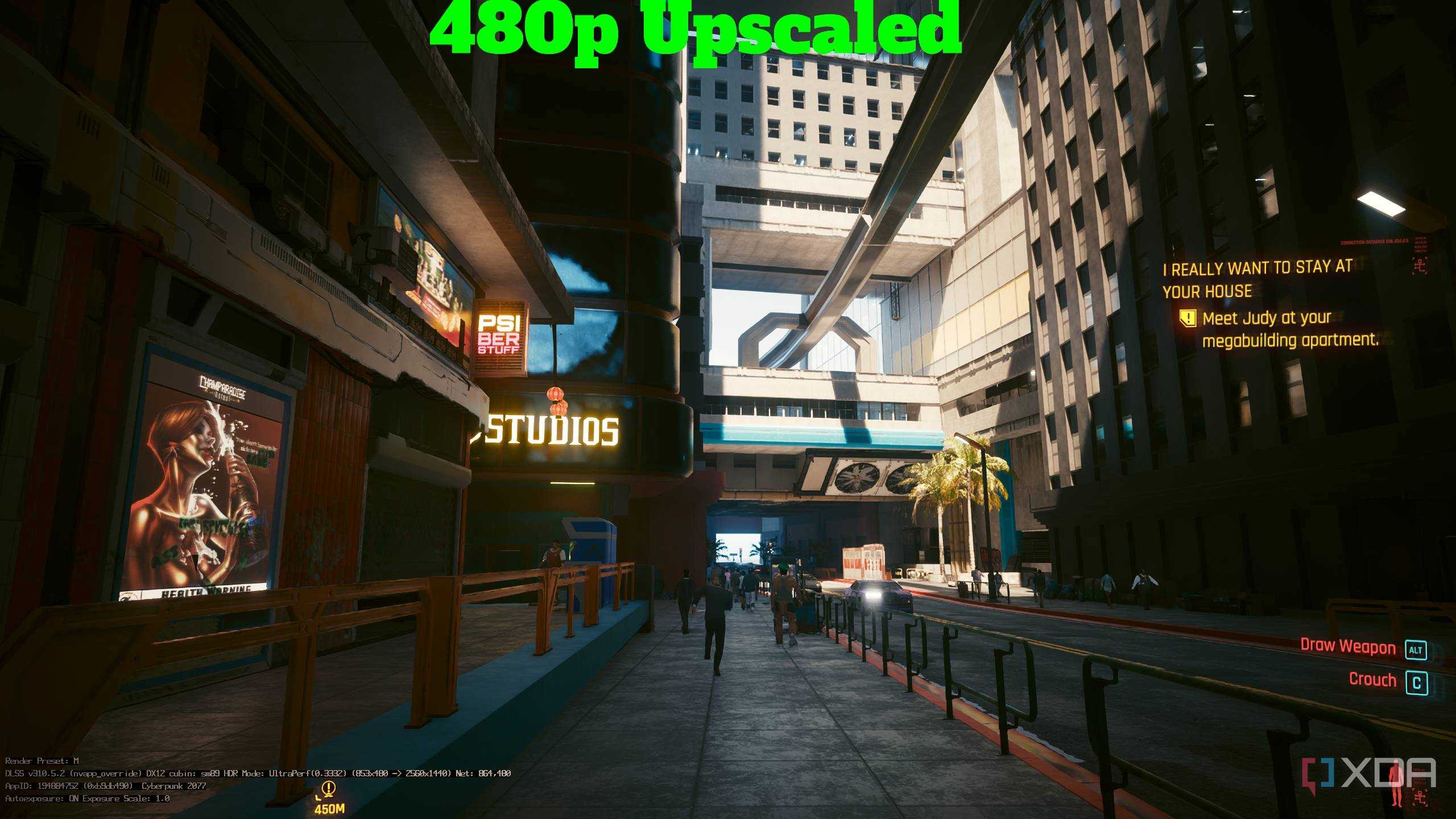 Cyberpunk 2077 480p upscaled