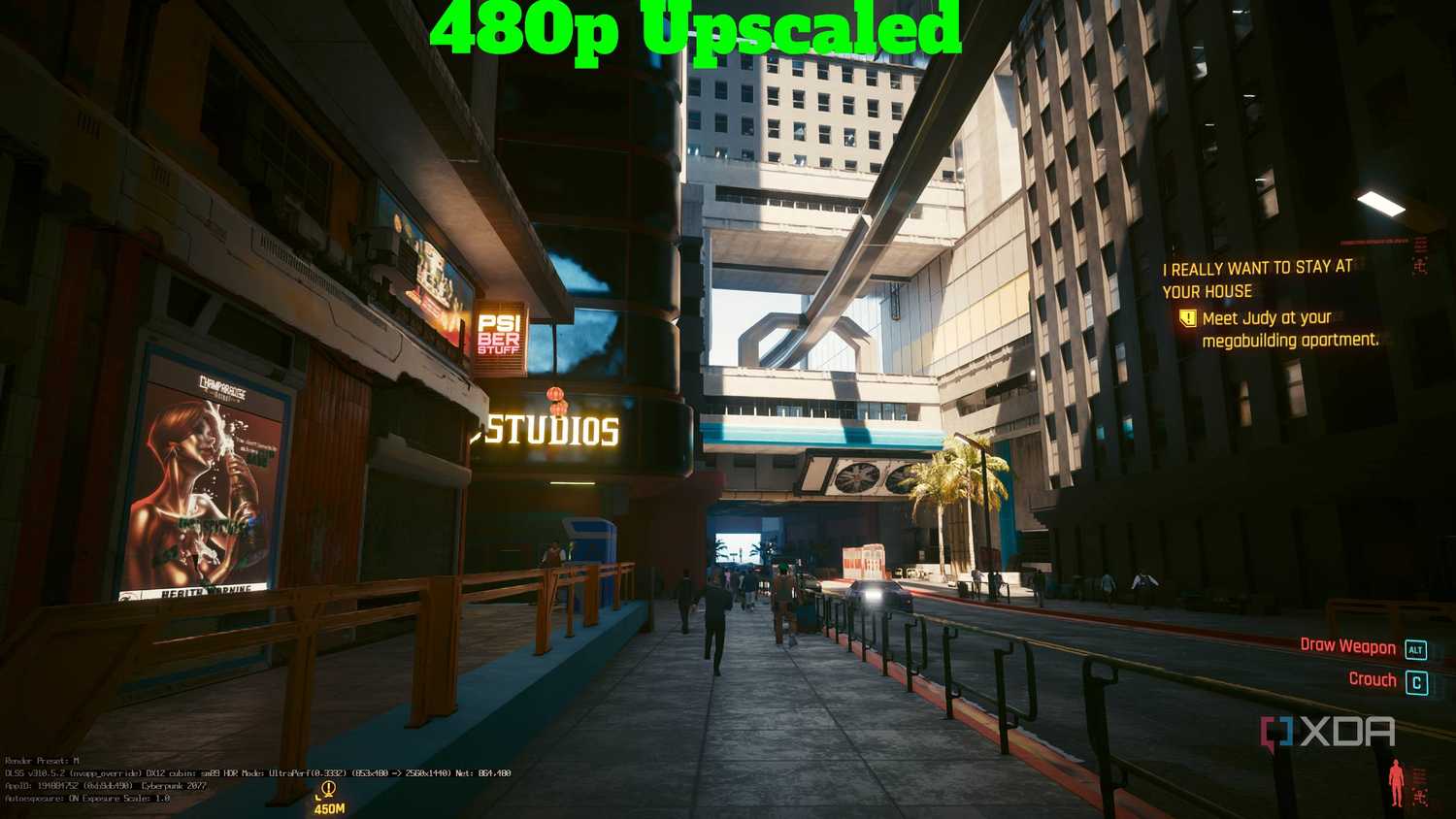 Cyberpunk 2077 480p upscaled