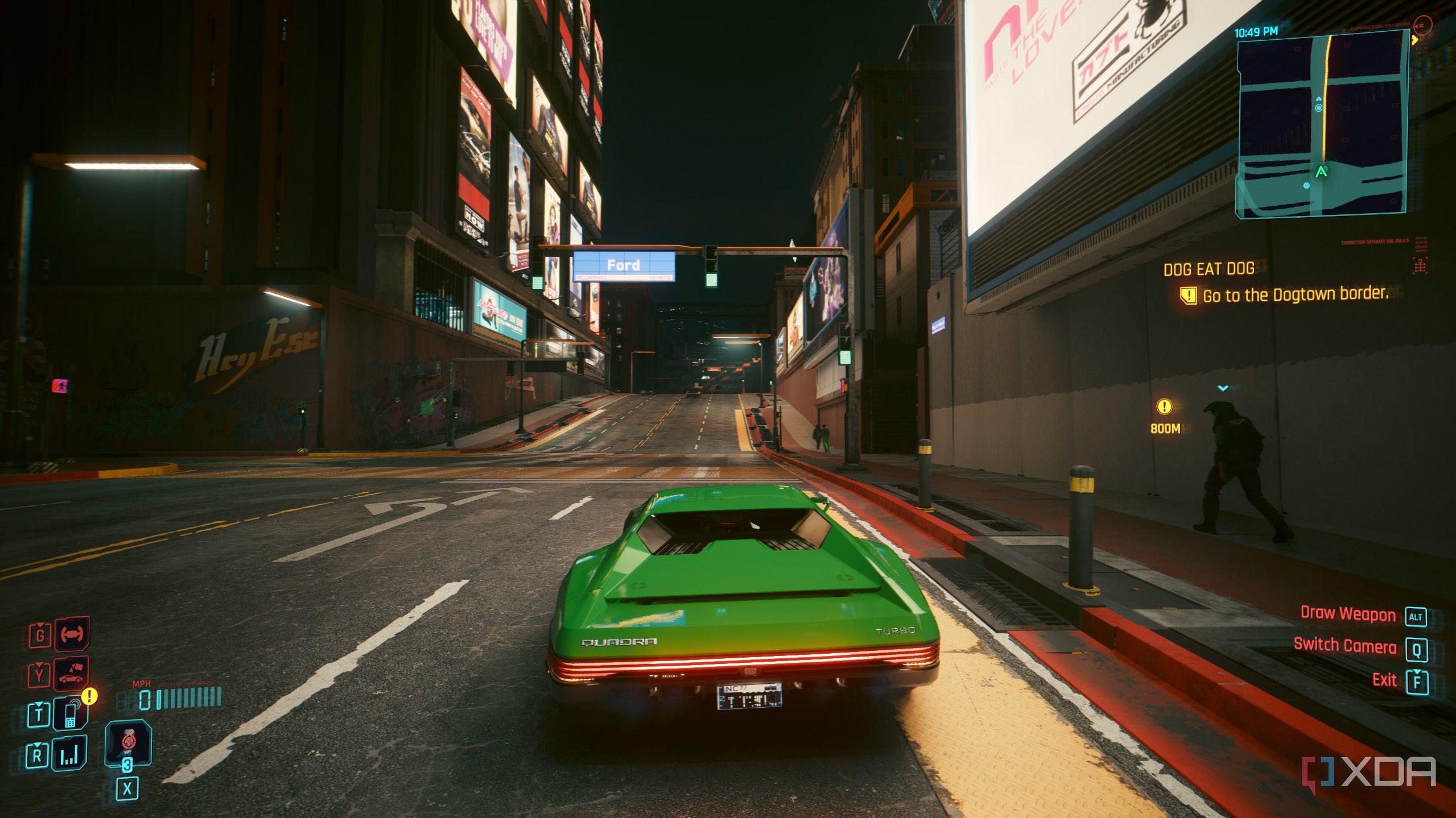 Cyberpunk 2077 running DLSS Enabler.