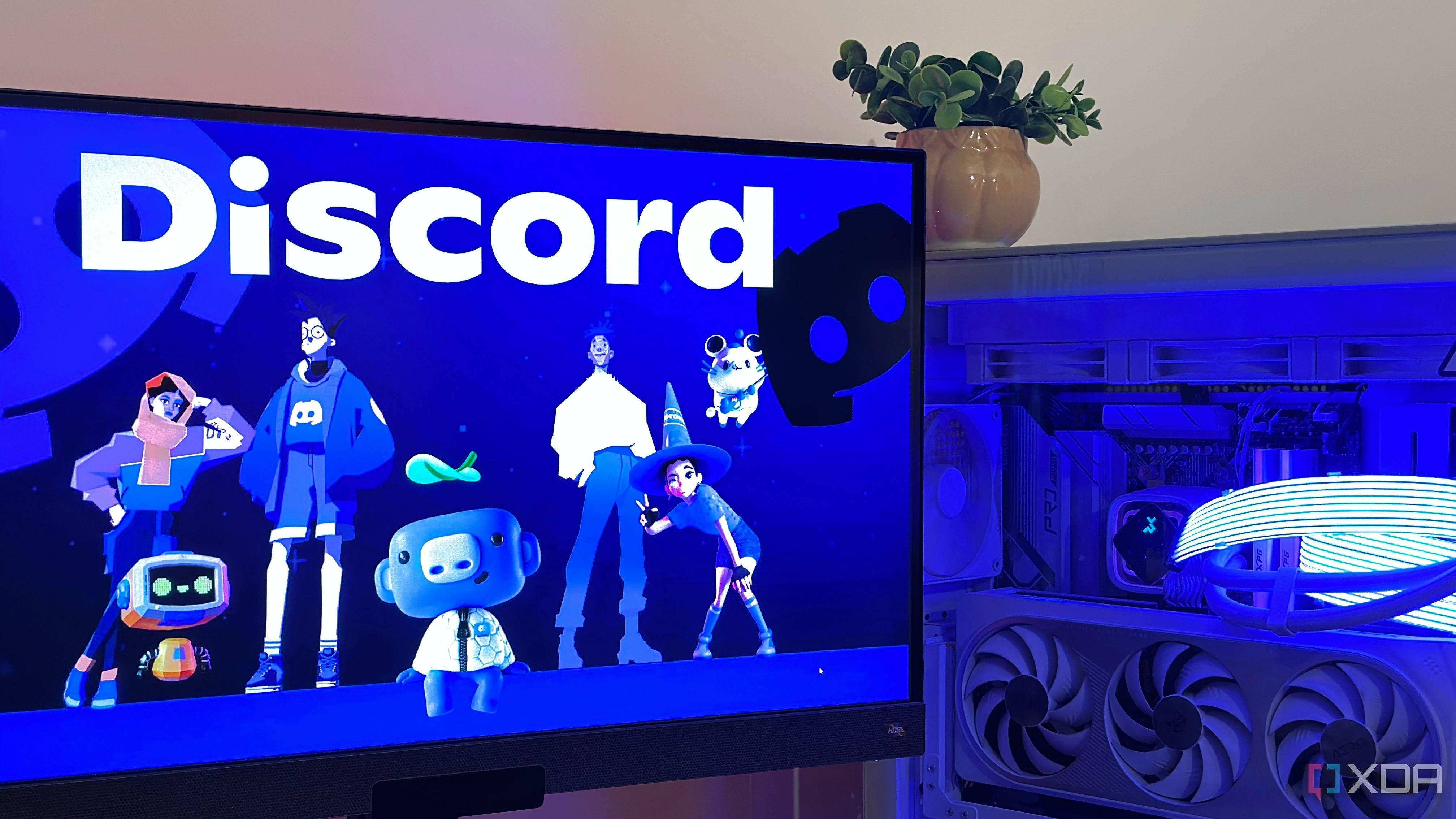 Discord poster on a gaming PC.