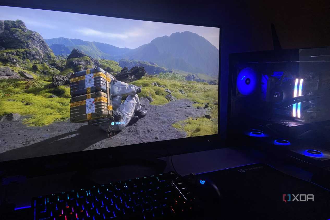 Image of Death Stranding running on a gaming PC.