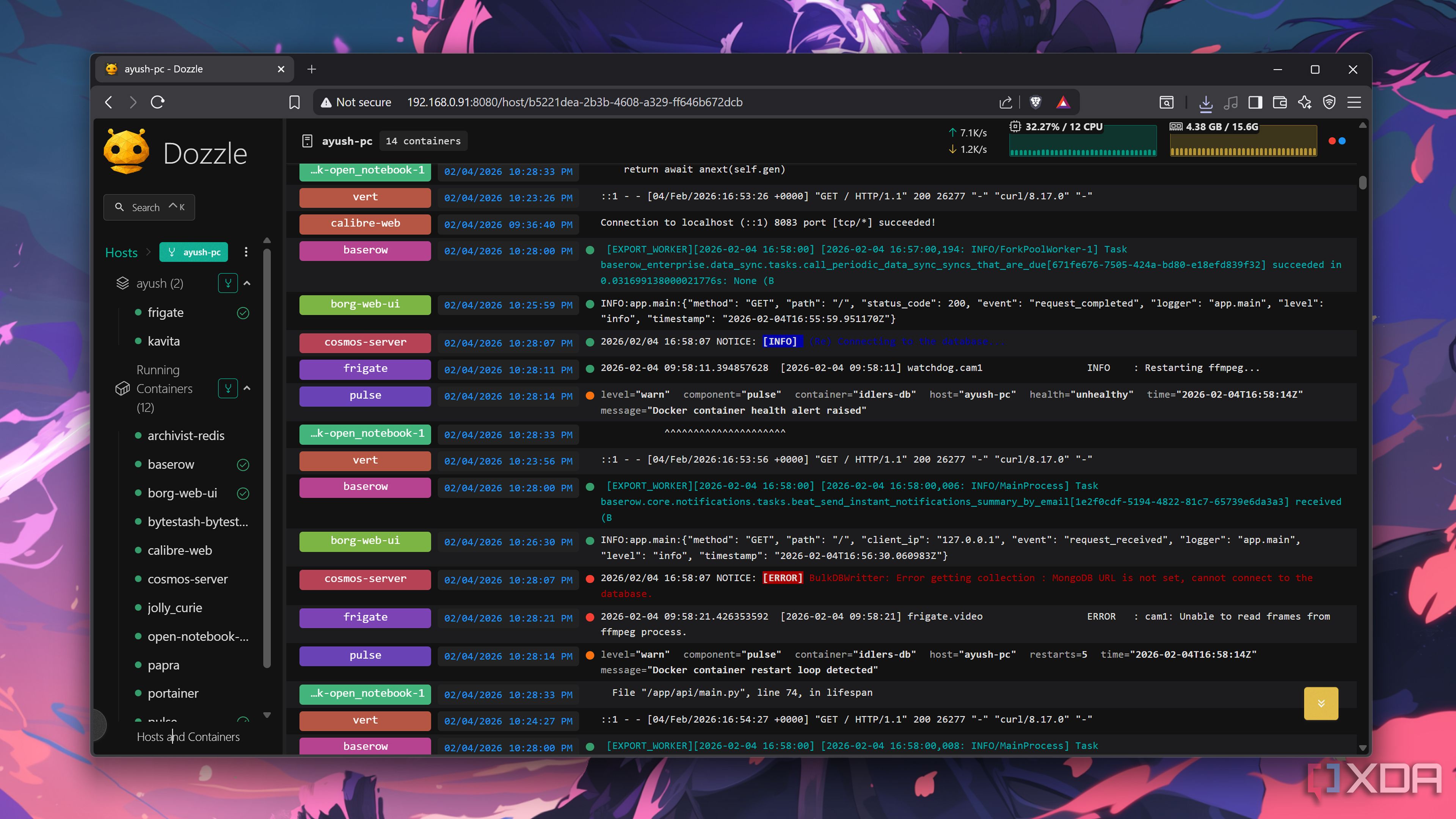 This neat Docker tool tracks my container logs in real-time