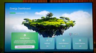 A TCL Smart TV's Power and Energy settings dashboard.