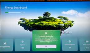 A TCL Smart TV's Power and Energy dashboard.