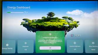 A TCL Smart TV's Power and Energy dashboard.