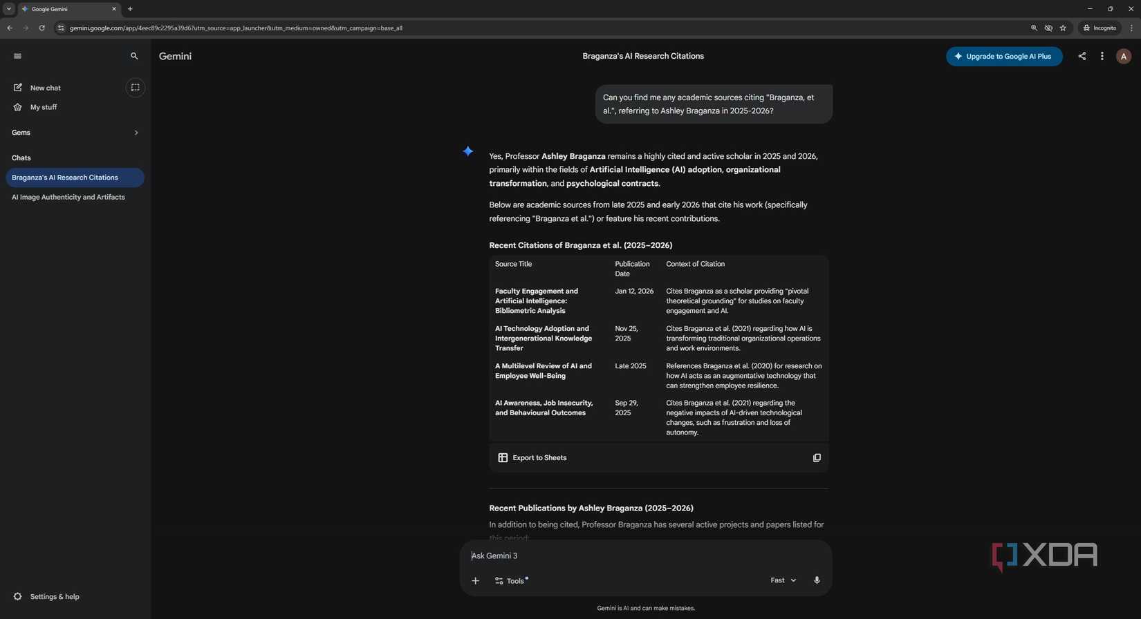 Una captura de pantalla tomada de Google Gemini.