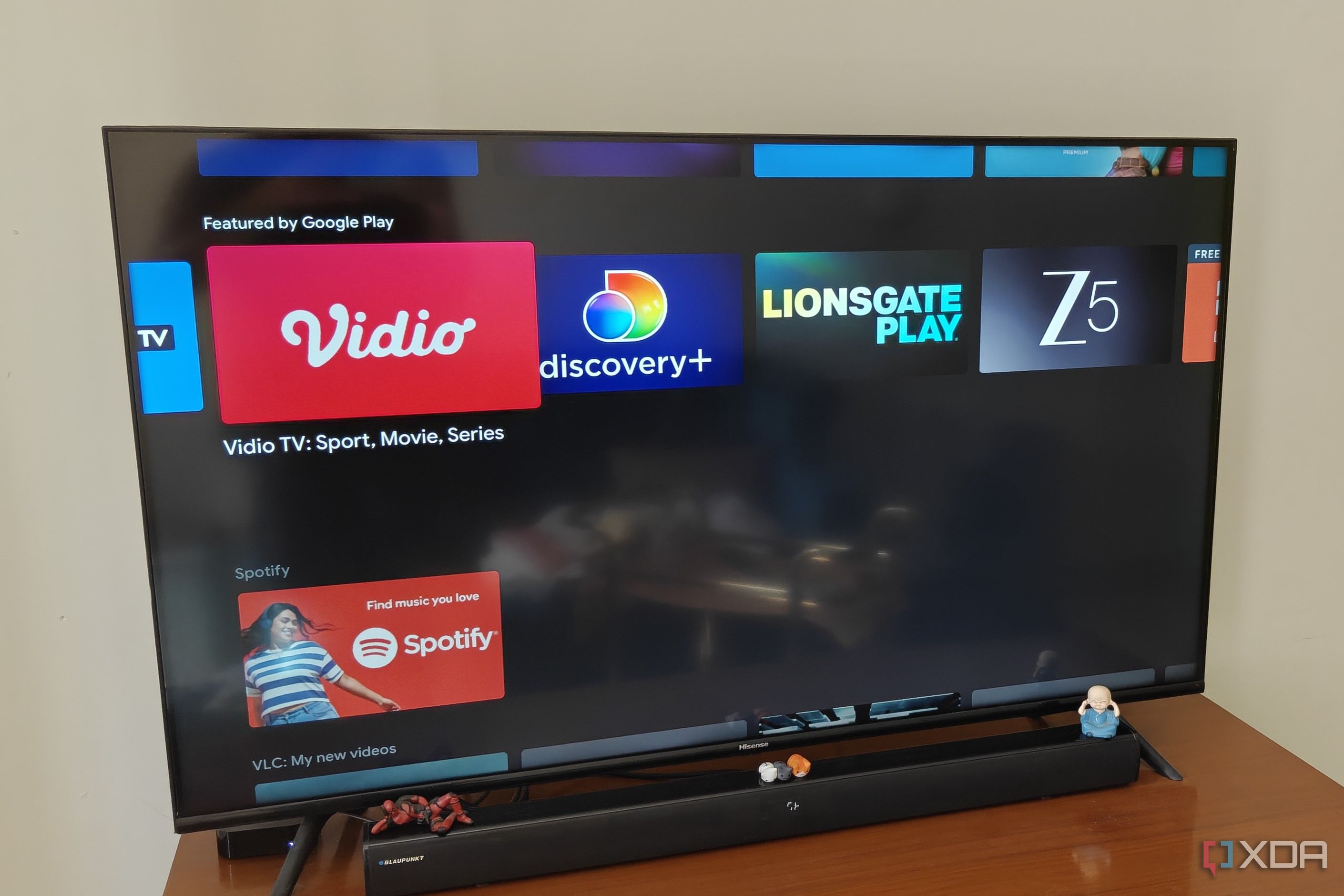 Google TV recommended apps on a 4K TV