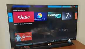Google TV recommended apps on a 4K TV