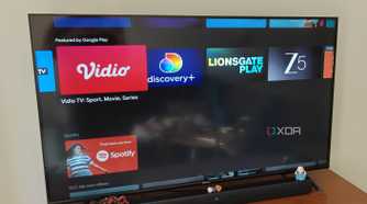 Google TV recommended apps on a 4K TV