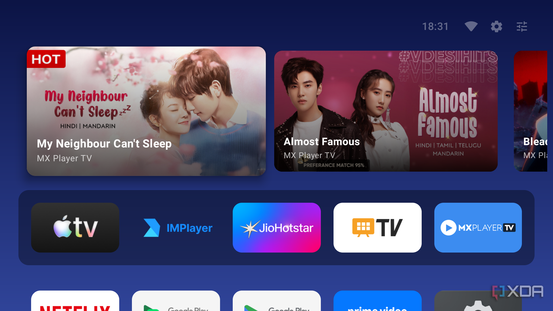 AT4K homepage in dark mode