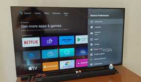 Google TV settings on a 4K TV