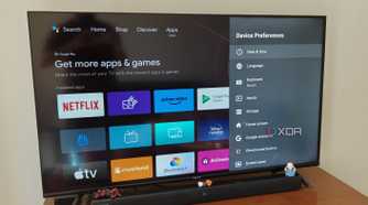 Google TV settings on a 4K TV
