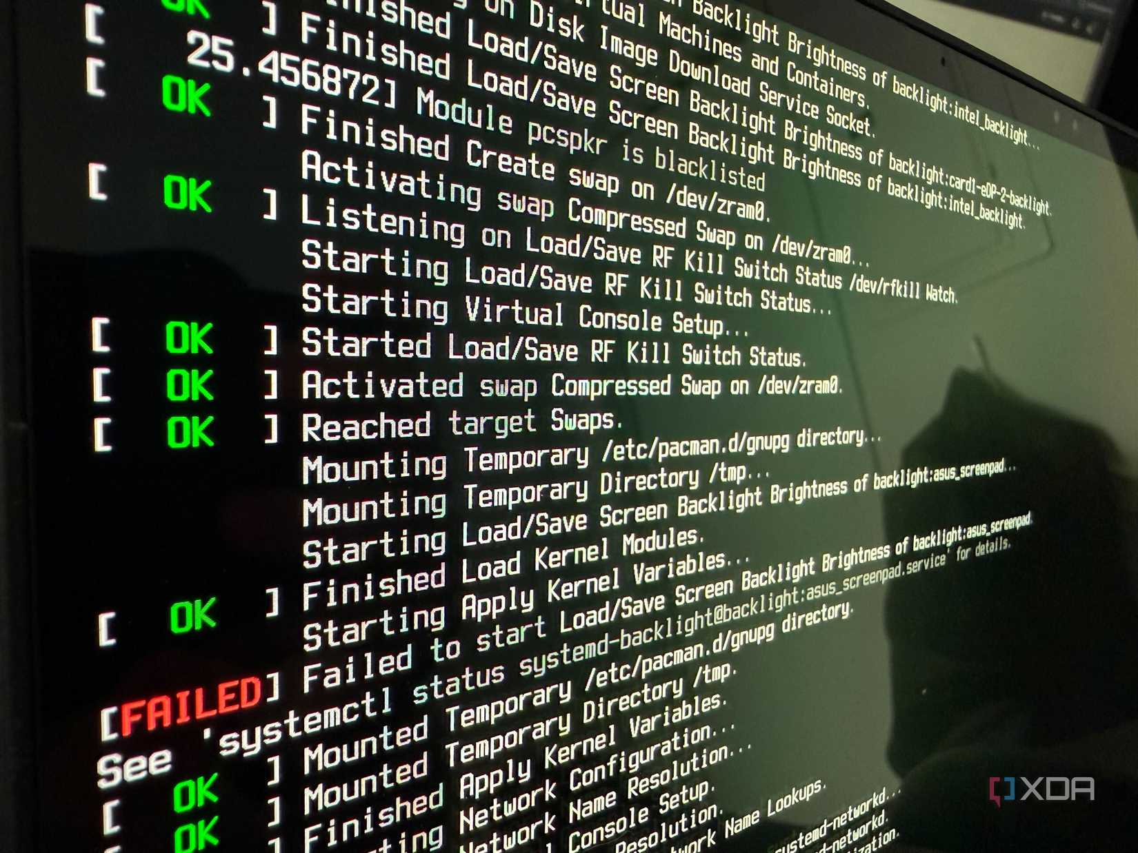 Una foto de la inicialización para instalar CachyOS Linux.