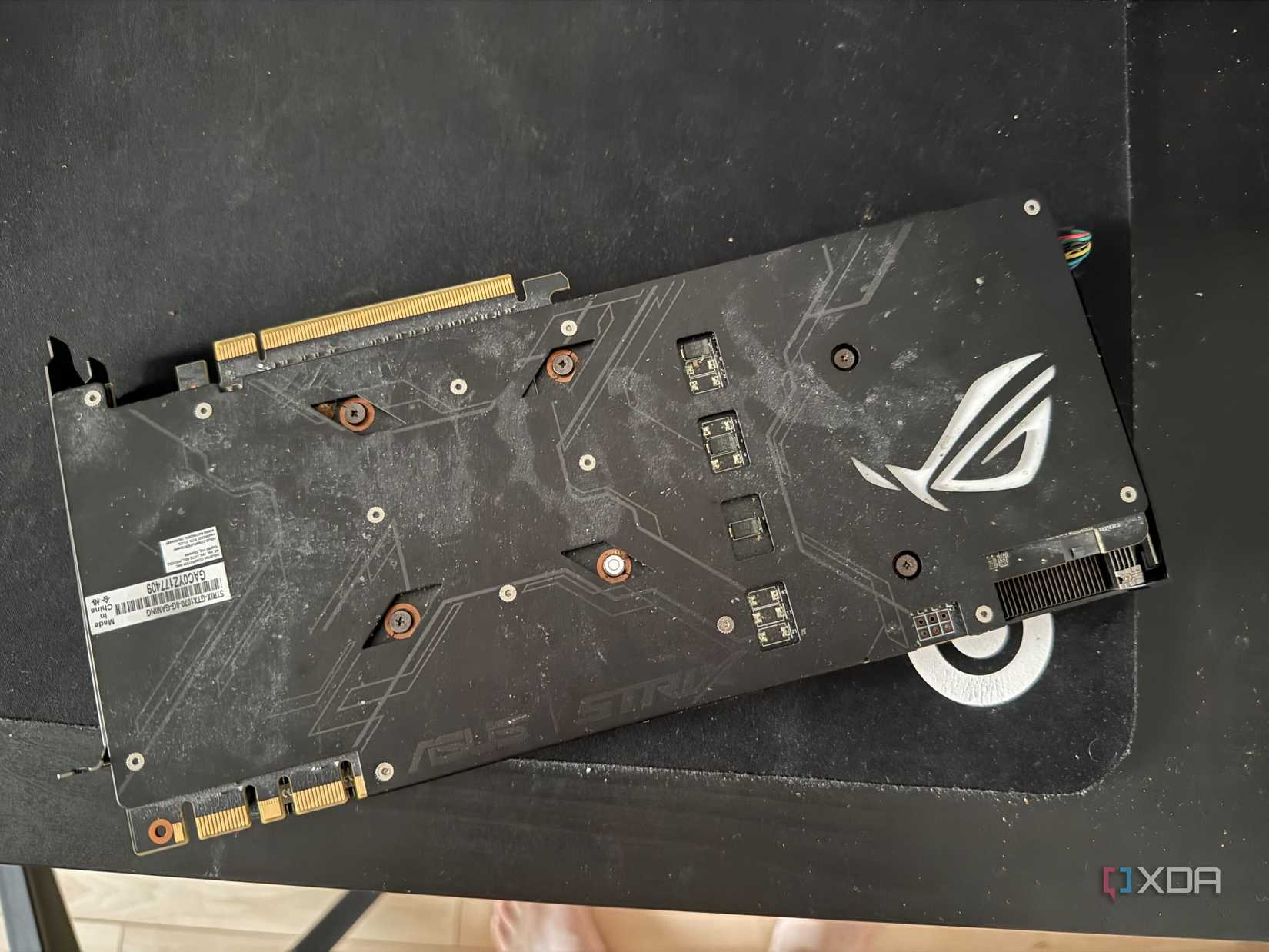 A photo of an old graphics card