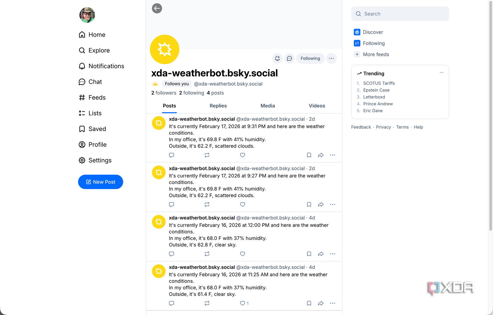 initial testing of pico bluesky weather bot