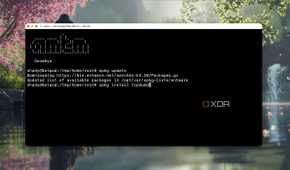 Screenshot of Terminal while installing tcpdump on ASUS router