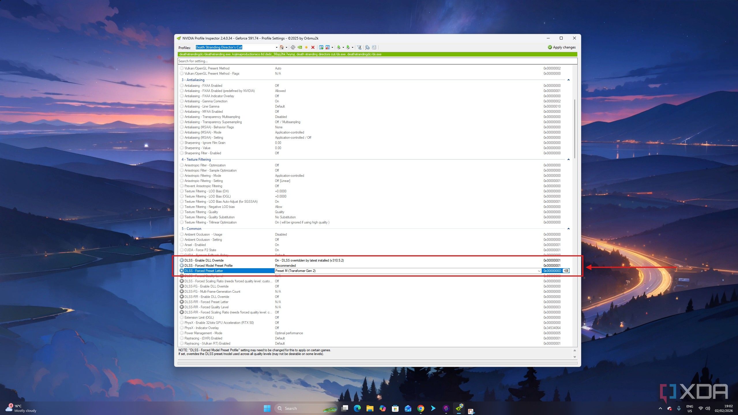 Instructions for using Nvidia Profile Inspector.