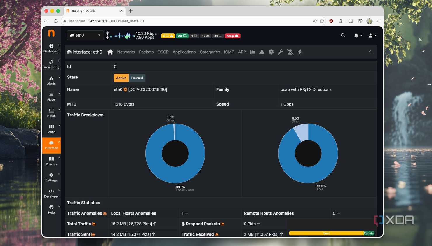 Network Screen I built a network dashboard that shows every device and what it's doing ...