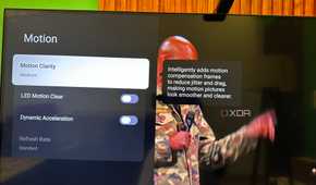 Motion Clarity settings on a Smart TV.