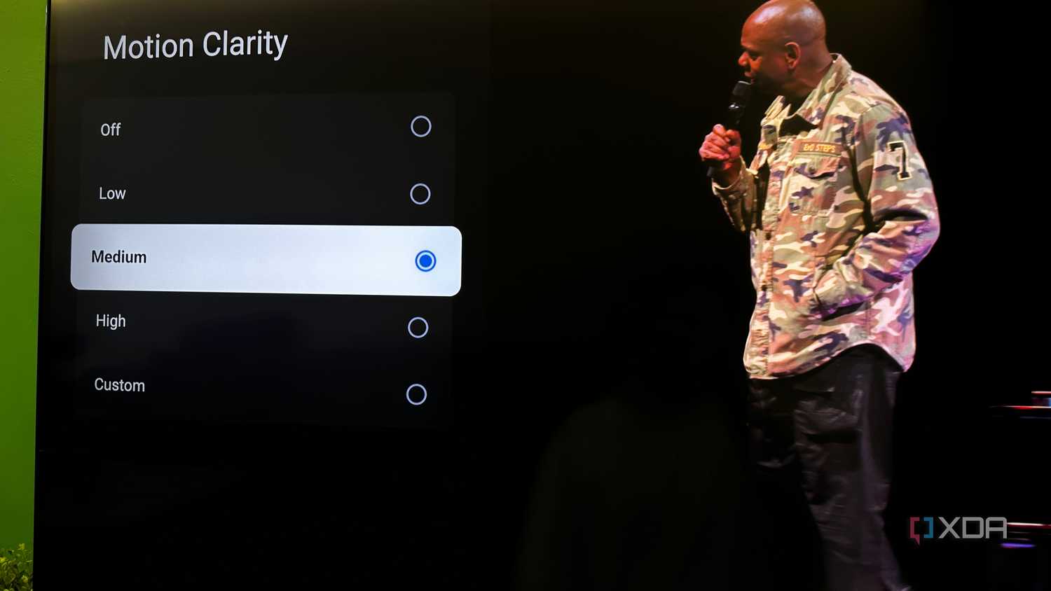 Motion Clarity settings on a Smart TV.
