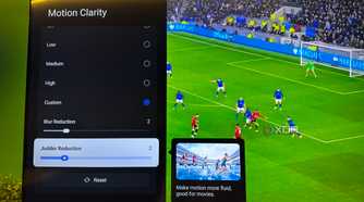 Motion Clarity settings on a Smart TV.