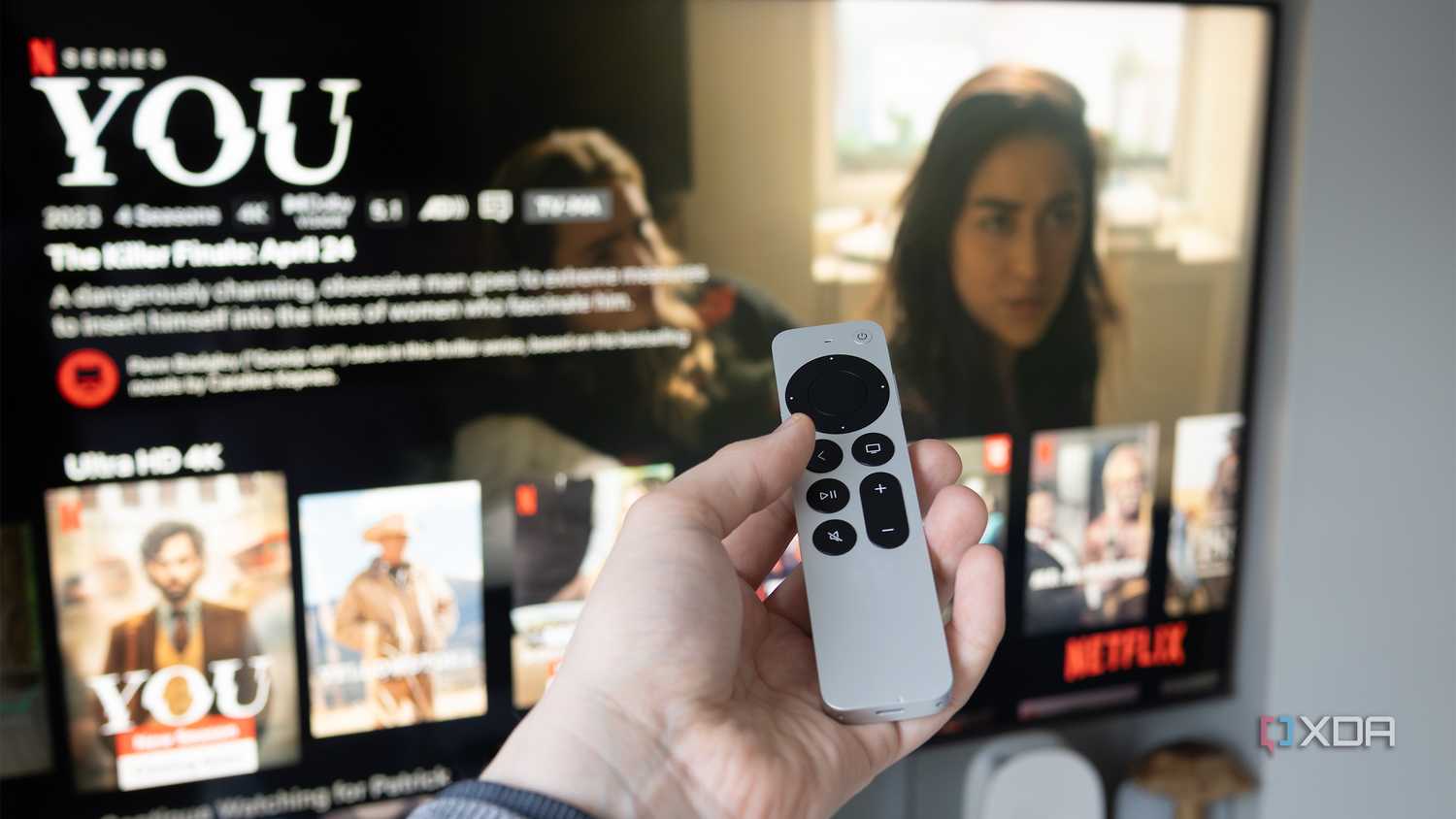 Управление воспроизведением на ТВ-приставке Приложение Netflix на tvOS с пультом ДУ