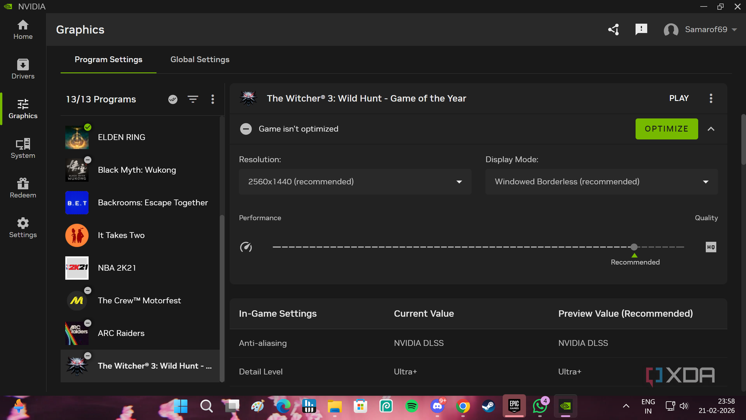 Optimize Game The NVIDIA App's Game Optimizer is genuinely magic, and it's not ...