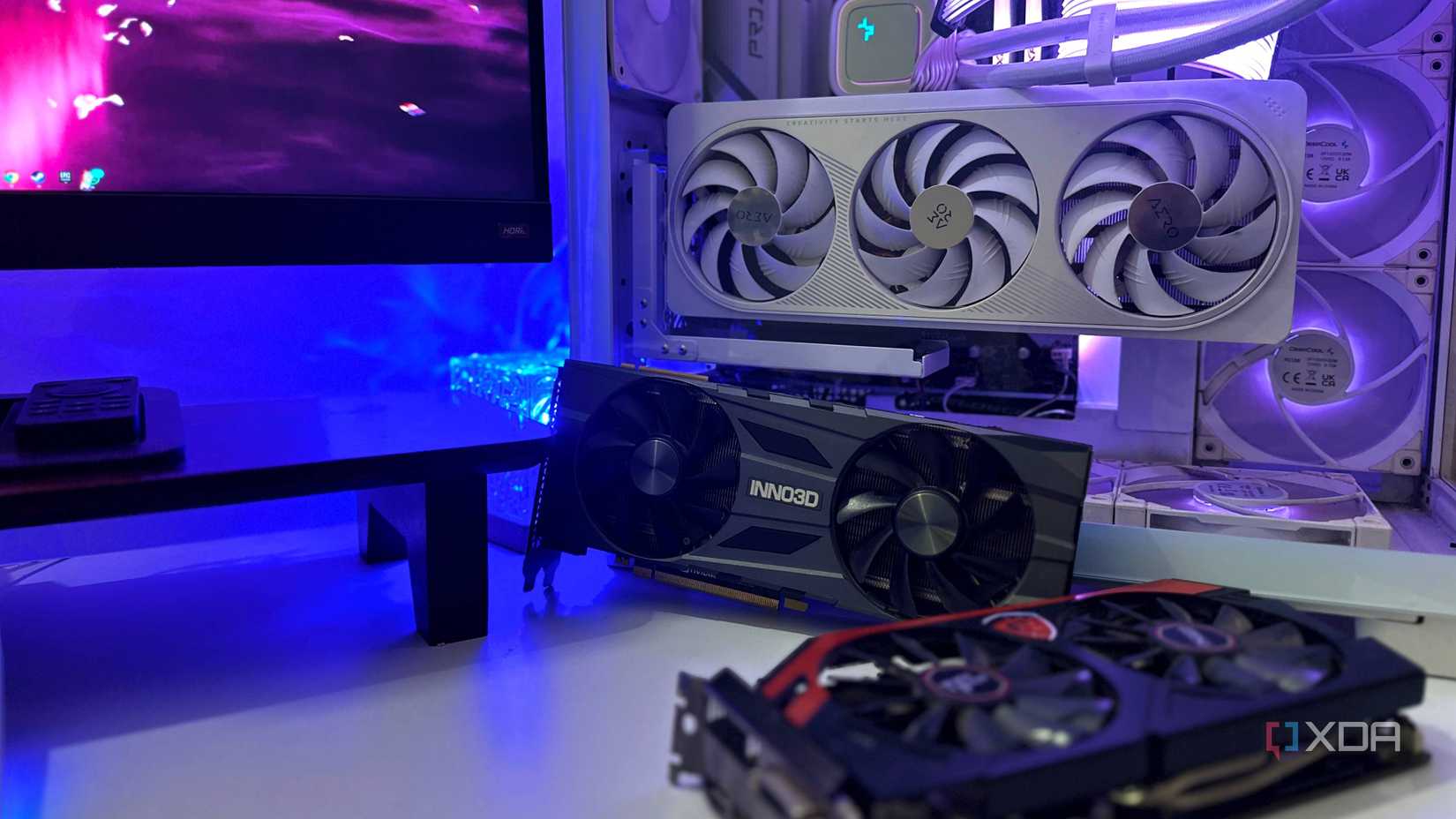 3 generaciones diferentes de tarjetas gráficas NVIDIA.