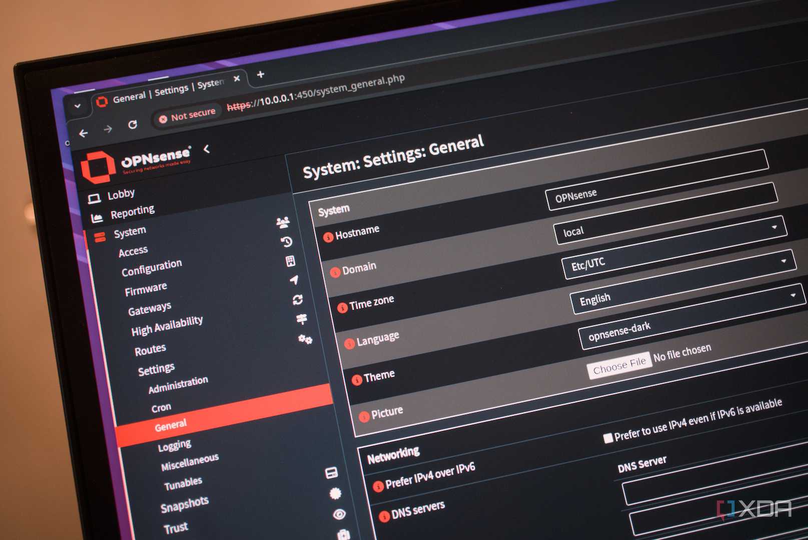 OPNsense General Settings