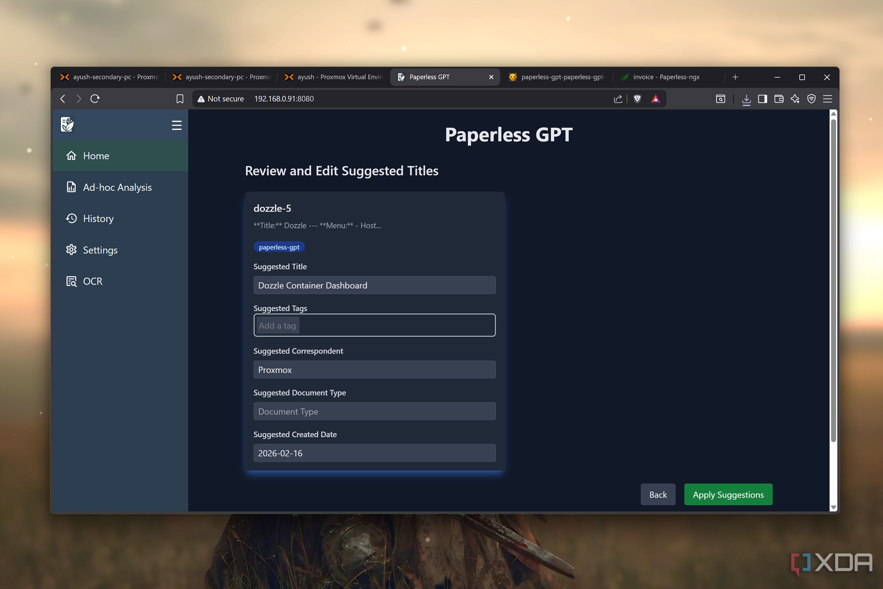 I use my local LLMs with this self-hosted tool to manage documents in ...