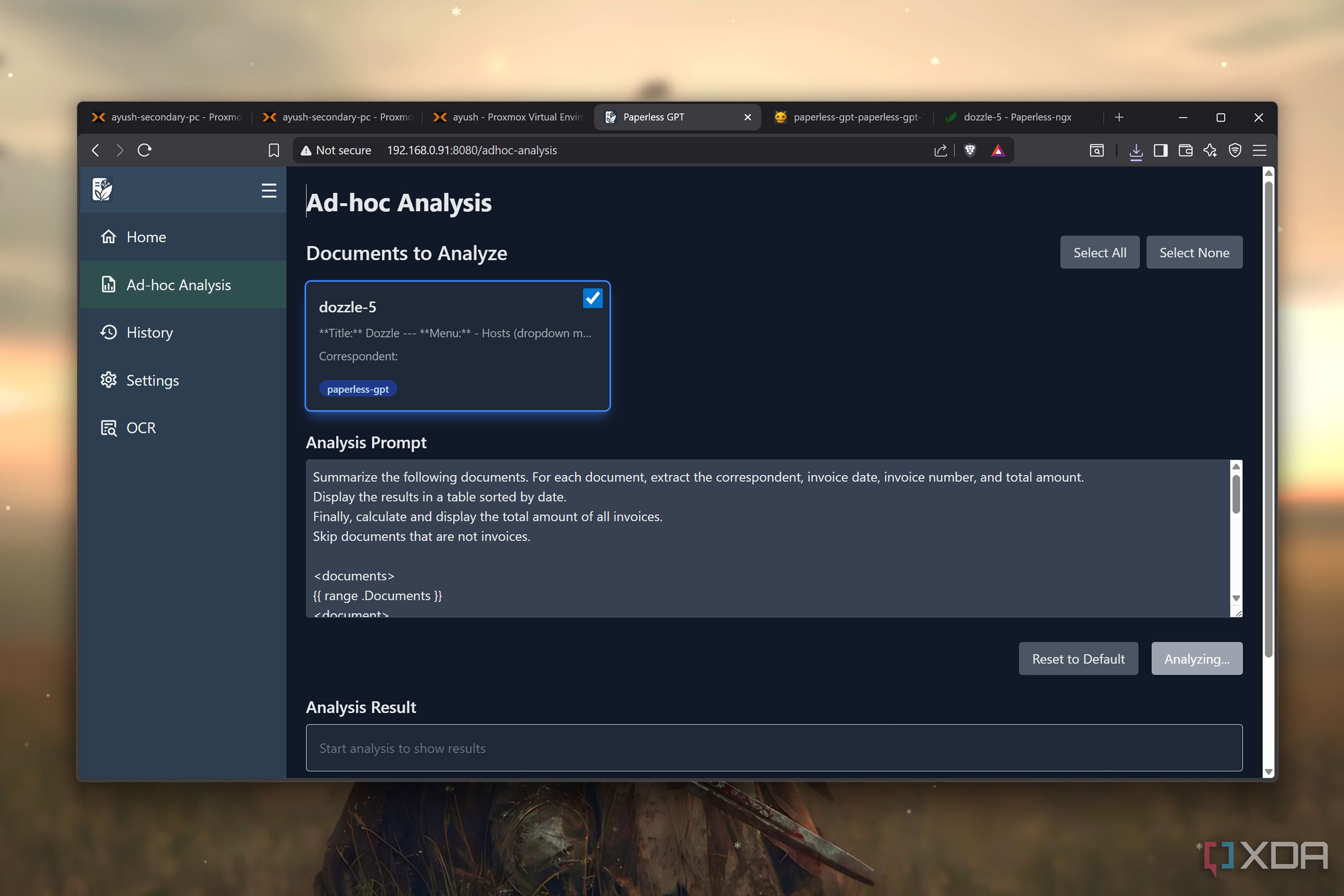 I use my local LLMs with this self-hosted tool to manage documents in ...