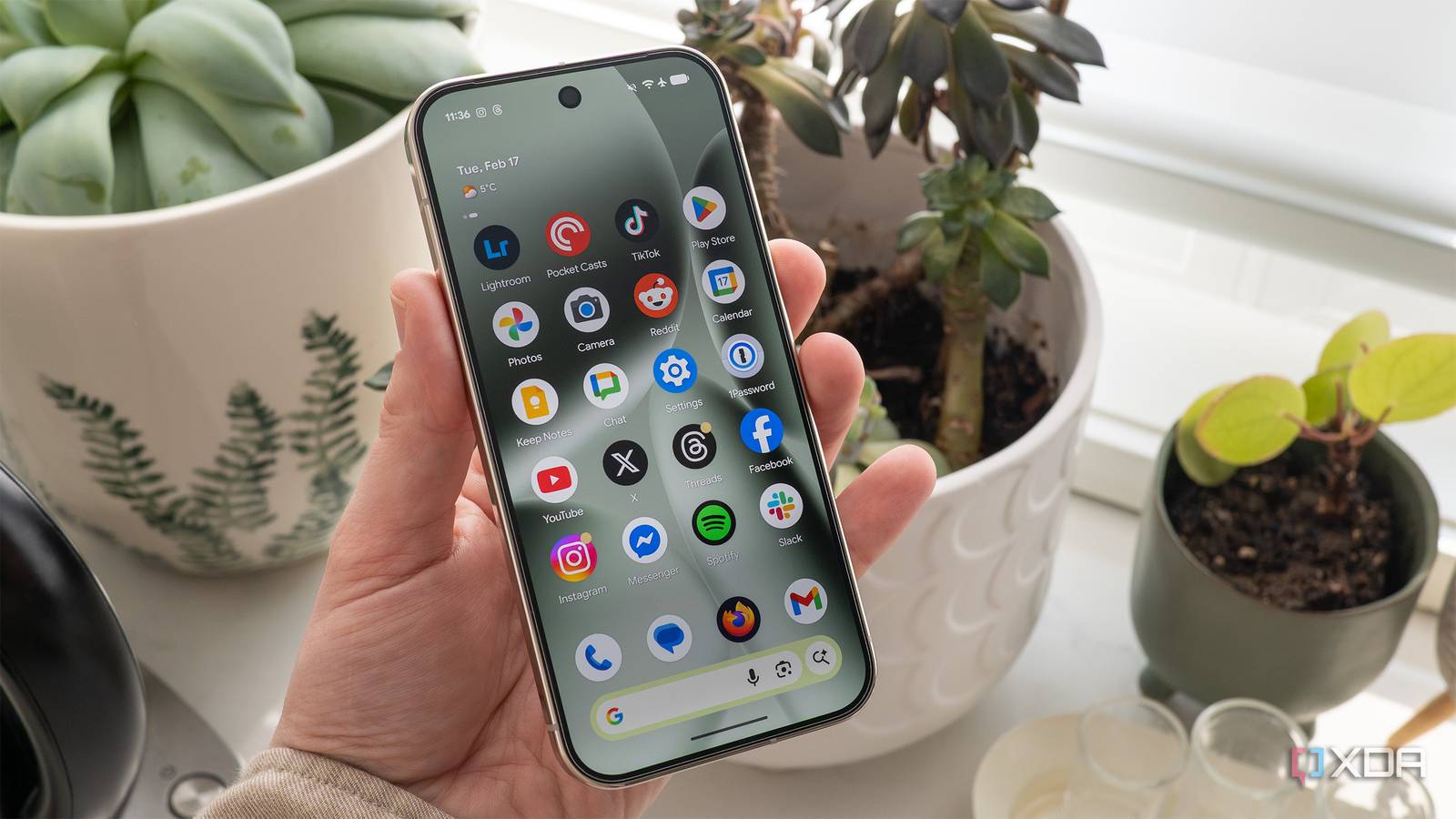 Holding Google's Pixel 10 Pro 