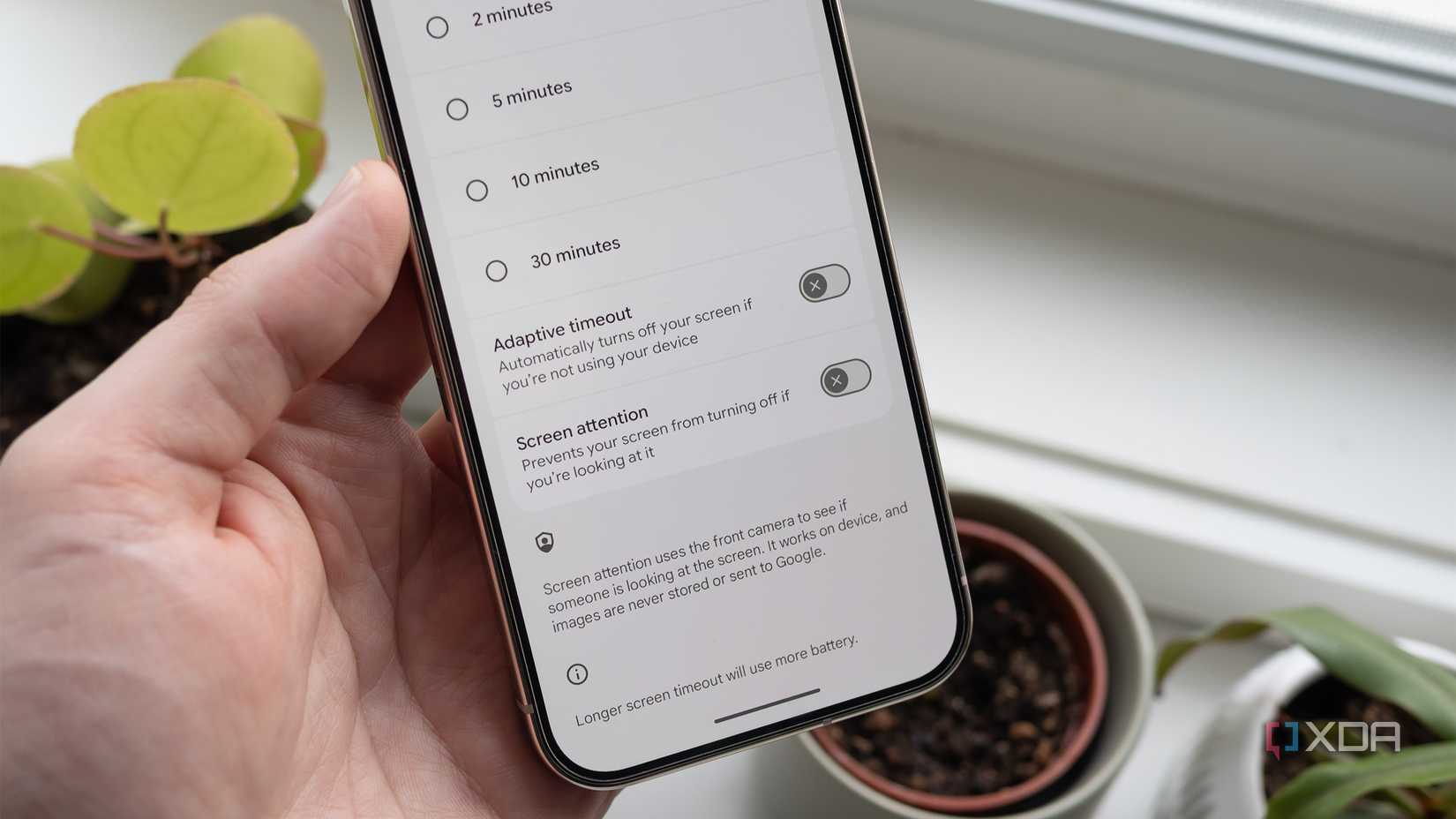 The Pixel 10 Pro's Screen Attenton feature