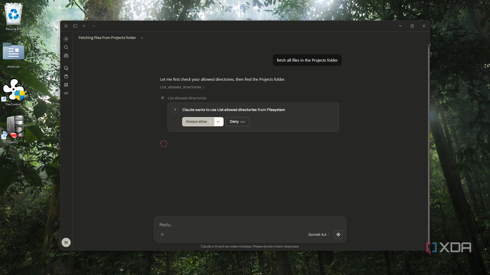 Solicitar a Claude que busque archivos